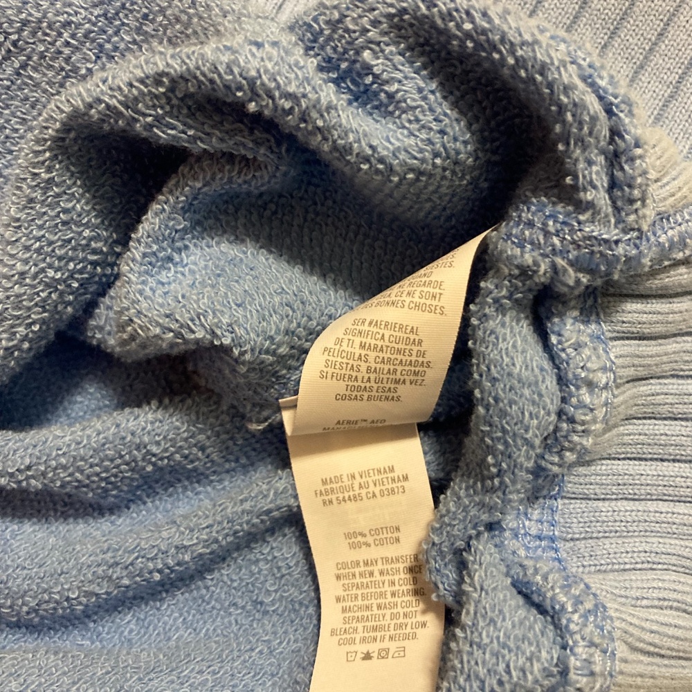NWT Aerie Oversized Pull Over Pullover V Neck Sweater Medium 100% Cotton - Picture 5 of 8